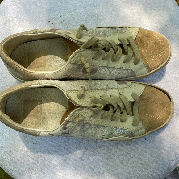 Dolce Vita cow print, pony hair sneakers - Picture 2 of 5